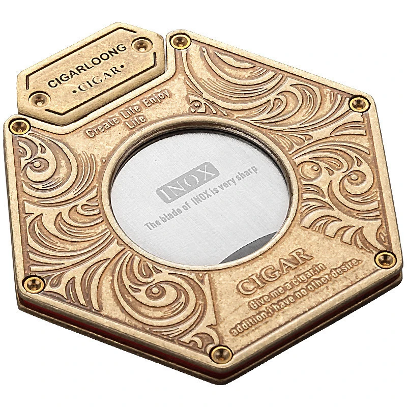

Vintage Cigar Cutter Stainless Steel Sharp Blade Portable Pocket Cigar Scissors with Gift Box Luxury Smoking Accessories for Men