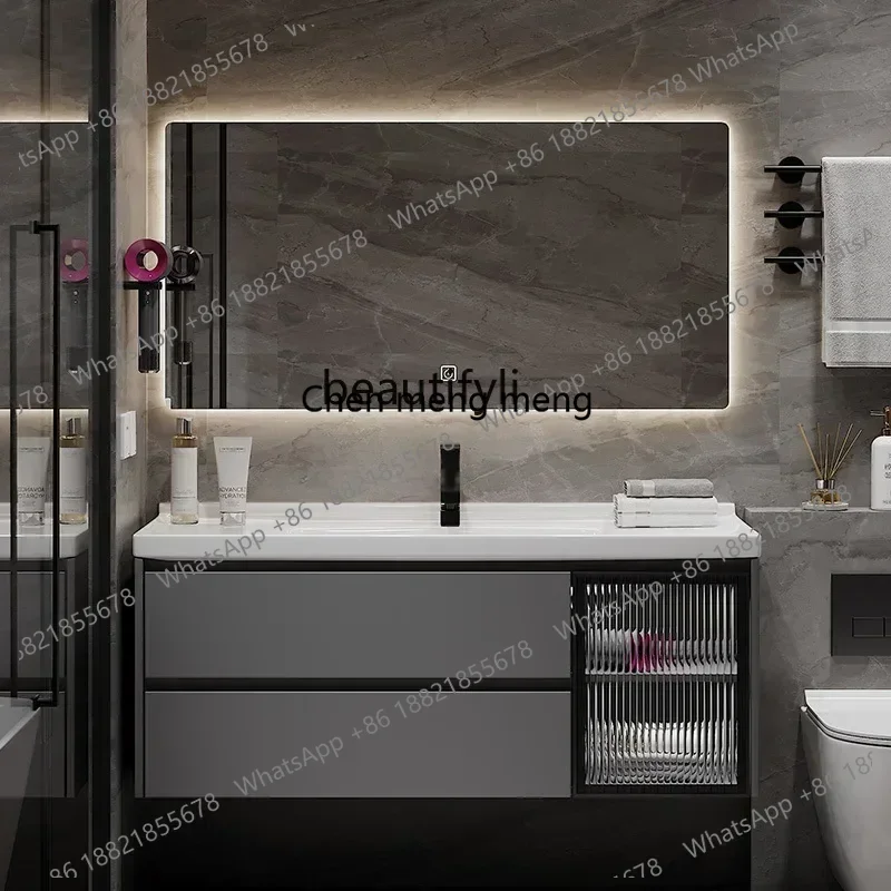 New Arrivals  Light Luxur Bathroom Cabinet Ceramic Whole Washbin Washstand Wash Face Wash Basin Cabinet Bathroom