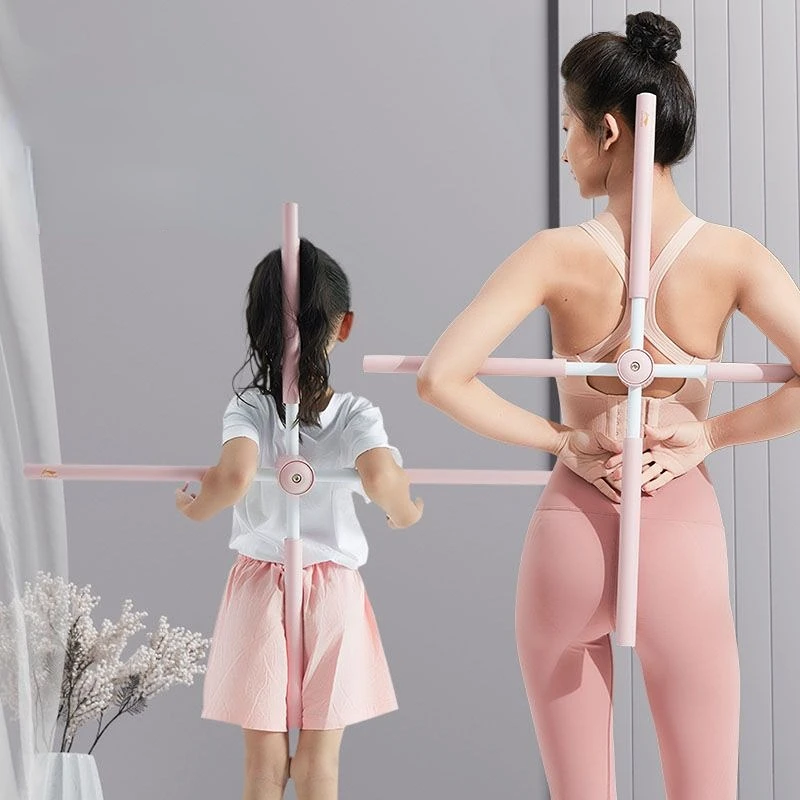 Yoga Hunchback korektor regulowany obrót opadające ramiona stały kij treningowy korektor postawy na plecy sprzęt treningowy