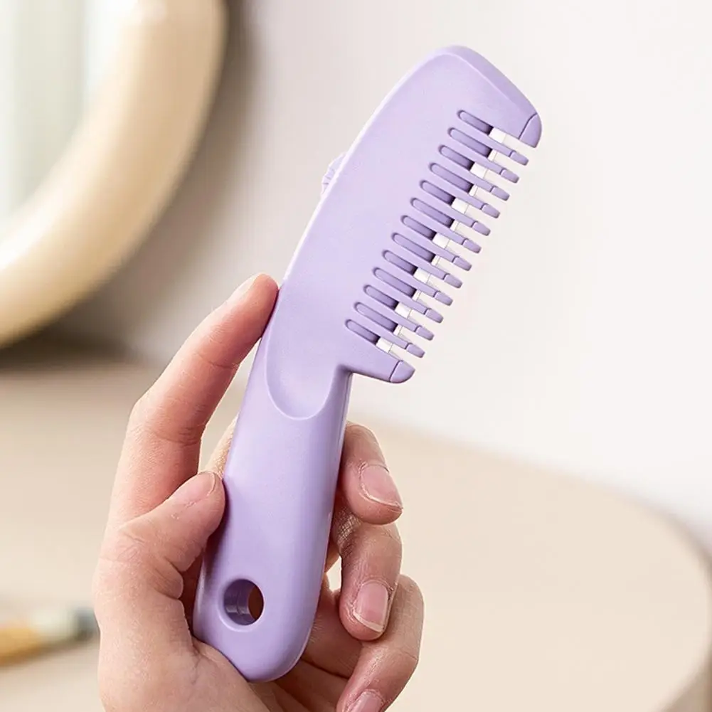 Bangs Taming Comb Hair Clipper Comb Multi-functional Hair Trimmer Comb with 3 Adjustable Settings Portable 2-in-1 Hair Clipper