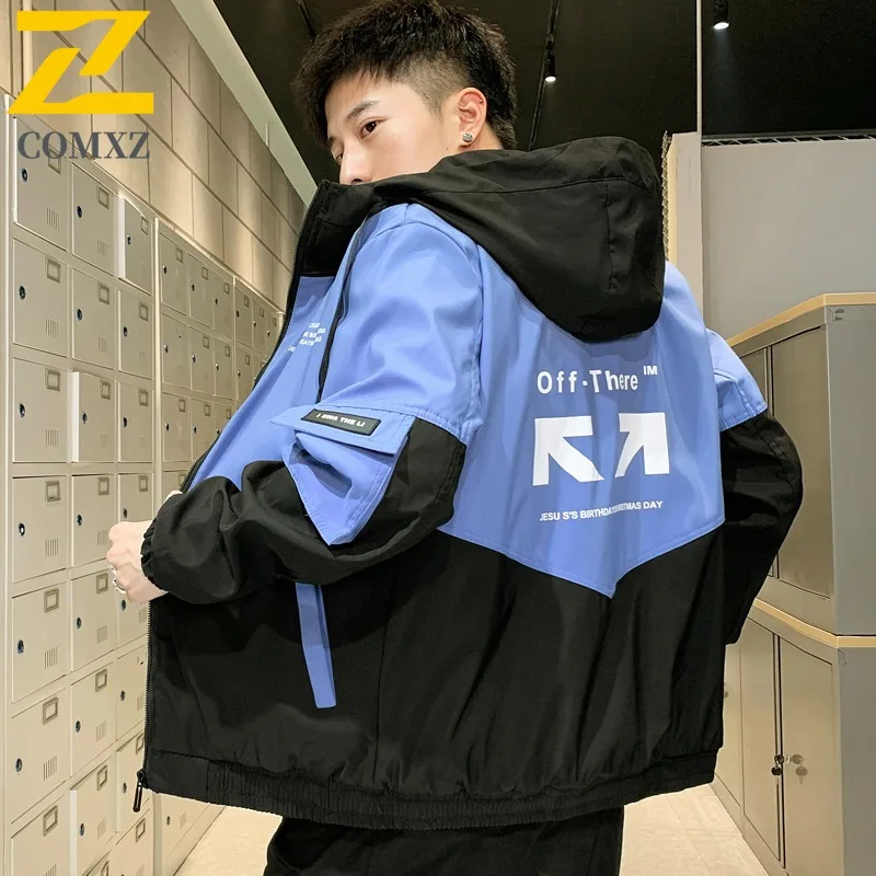

​Men Outdoor Sports Casual Jacket American style Autumn ​Spring Hooded Workwear Waterproof Windproof Functional Fit Camping Coat