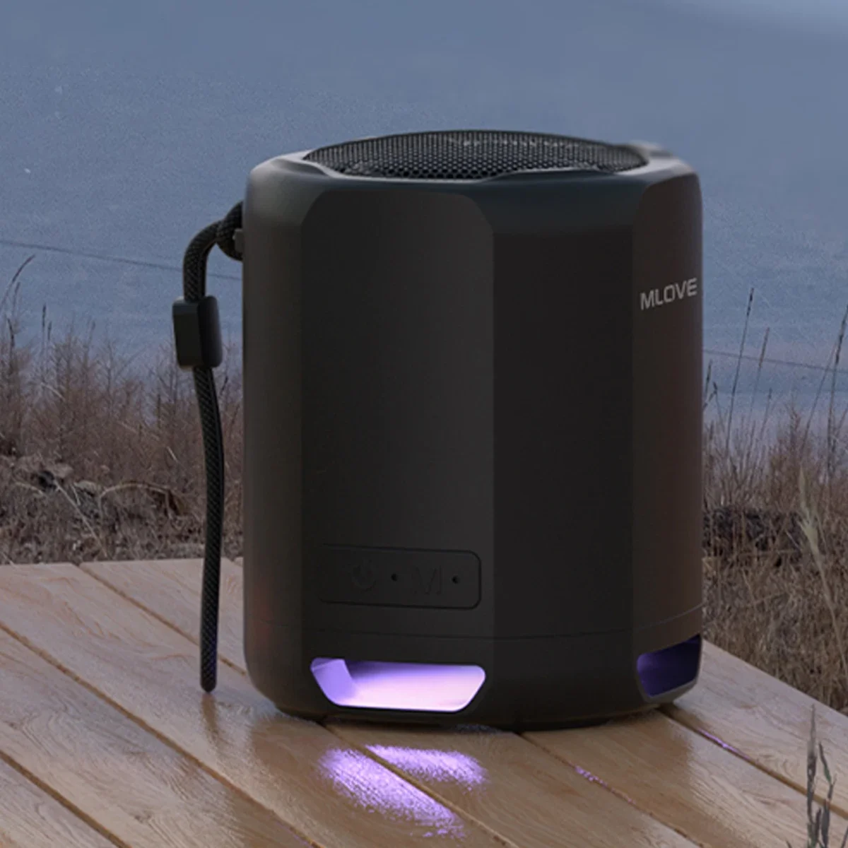 MLOVE Portable Bluetooth Speaker, Bluetooth 5.3, RGB Lights, Compact High-Fidelity Sound, TWS Connectivity