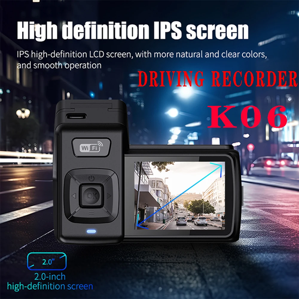 Driving Recorder Hidden K06 High-definition Front and Rear Dual Recording Multi-functional WIFI Car Recorder