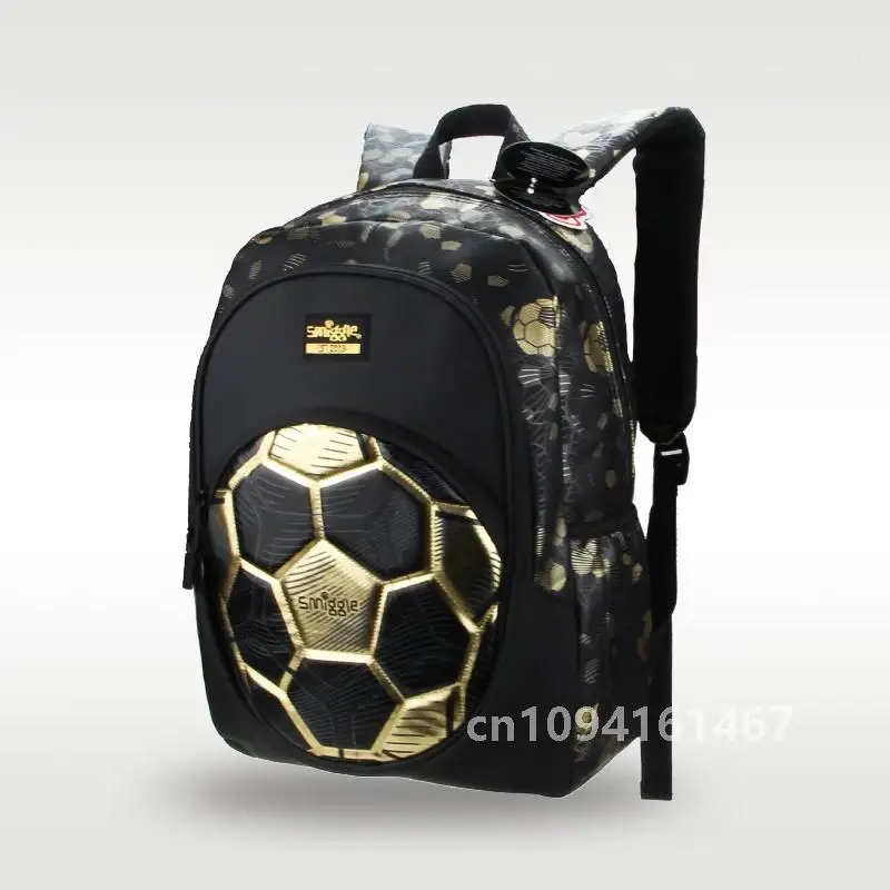 Australia Original Smiggle Golden football backpack children's backpack fashion versatile children's bag 7-16 years 16 inch