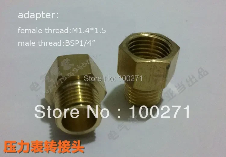 Tube Manometer Pressure Gauge Adapter Female to Male Thread M1.4*1.5 BSP1/4