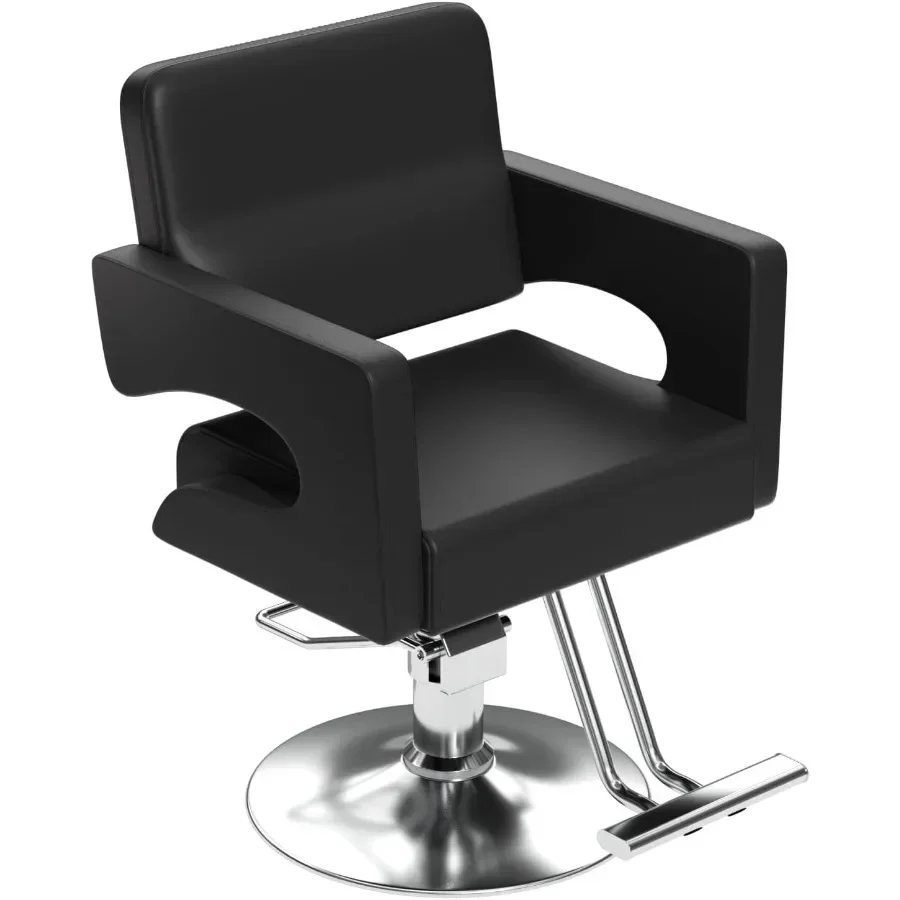 Salon Chair for Hair Stylist, Barber Chair with Heavy Duty Hydraulic Pump, Stylist Chair for Barbershop 360 Degrees Rolling Swi