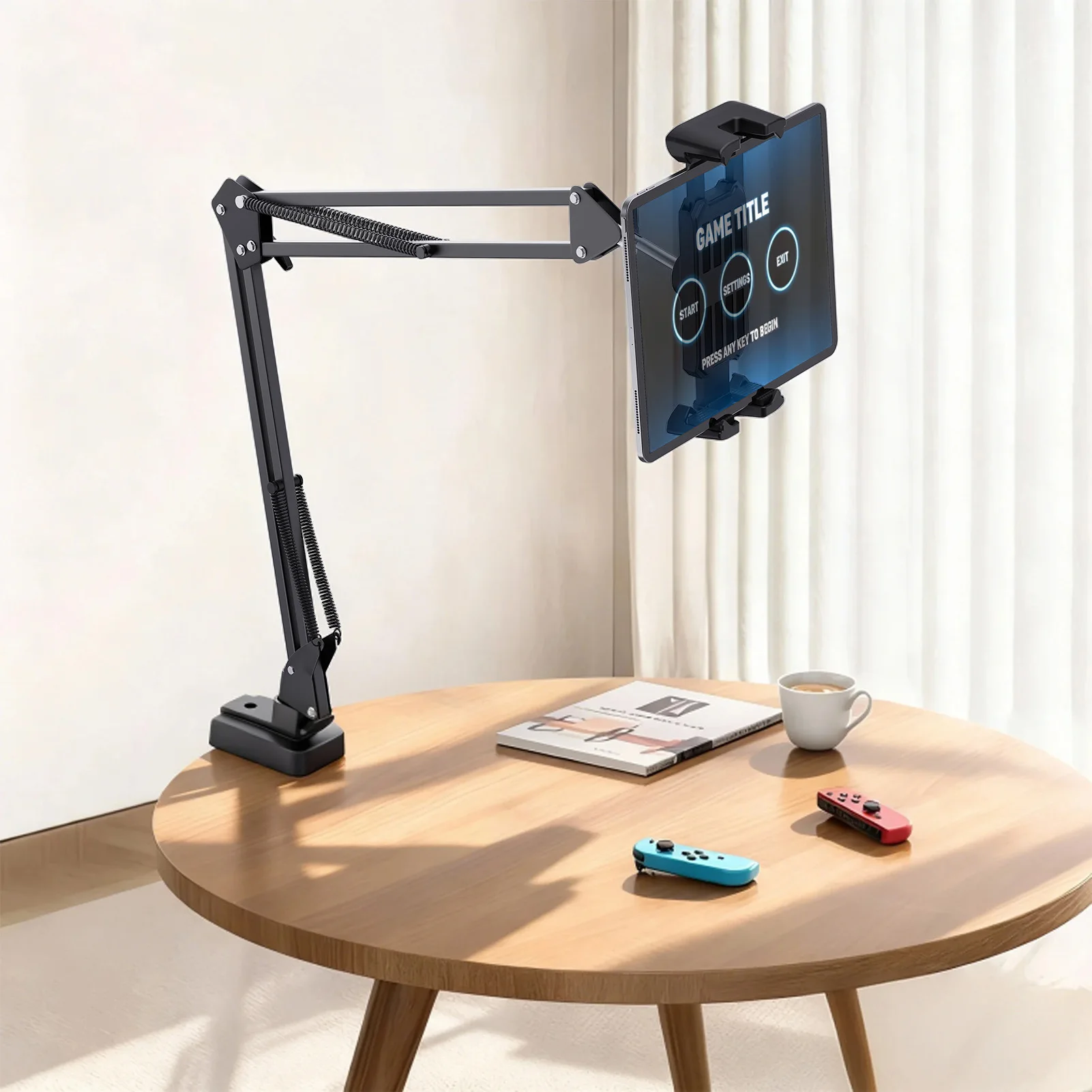 Multi-Angle Adjustable Tablet Phone Stand Foldable Desktop Bedside Office Holder Compatible with 4-14Inch Devices Universal Dock