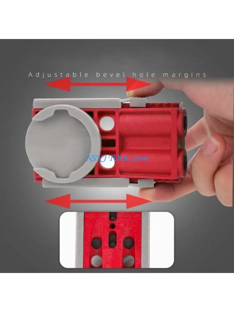 

L8RC Woodworking Tool Hole Screw Jig Positioner Drilling Kits Bit Jig Clamps