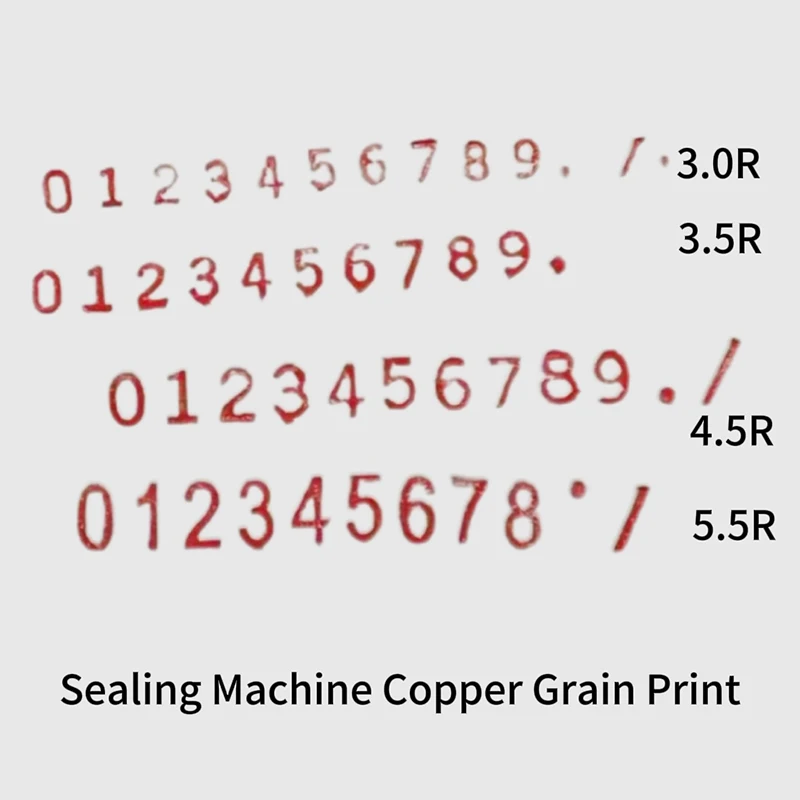 1 peça 3.0*3.5*6.8mm tipo r 0-9 máquina de codificação de vedação de roda de tinta letras de cobre carimbo números de latão para MY-380F alta qualidade novo