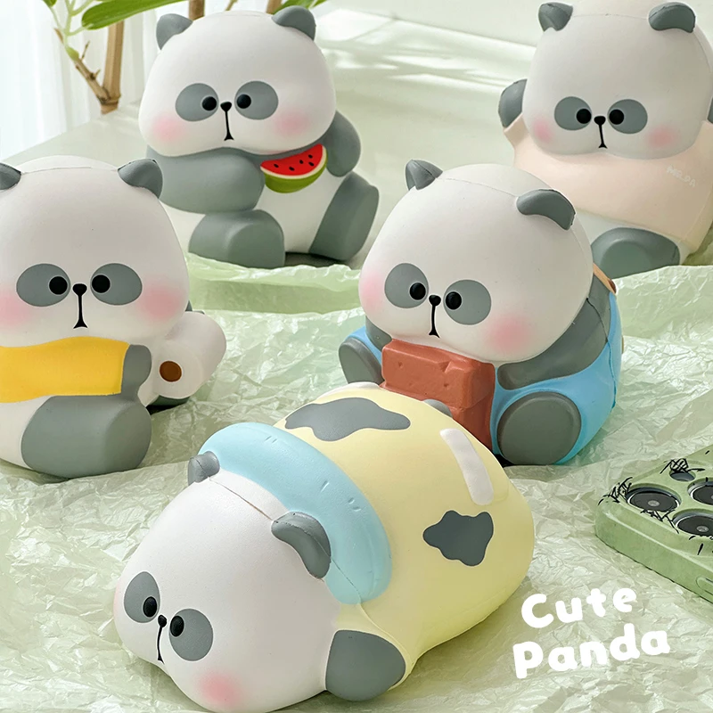 

Toy Panda Decompression Kawaii Ornaments Figurines Home Decor Desktop Model Dolls Gilrs Gift Model Toys