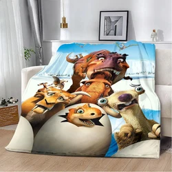 Printed Blanket Picnic Blankets Cartoon Ice Age Warm Blanket Soft and Comfortable Blanket Home Travel Birthday Gift