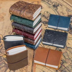 Vintage Leather Traveler's Notebook: 3 x 32 Page Refills, 100g Paper, Personalized leather journal,Portable Diary book