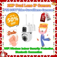 WiFi Wireless Indoor Security Protection Bluetooth Connection PTZ CCTV Video Surveillance Cameras 2MP Dual Lens IP Camera