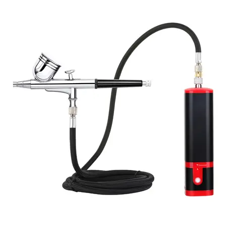 휴대용 에어 브러시 수화 USB, 컴프레서 나노 스프레이건 포함, 0.3mm 깍지 네일 매니큐어 디자인, 문신 케이크 안개 미스트 분무기