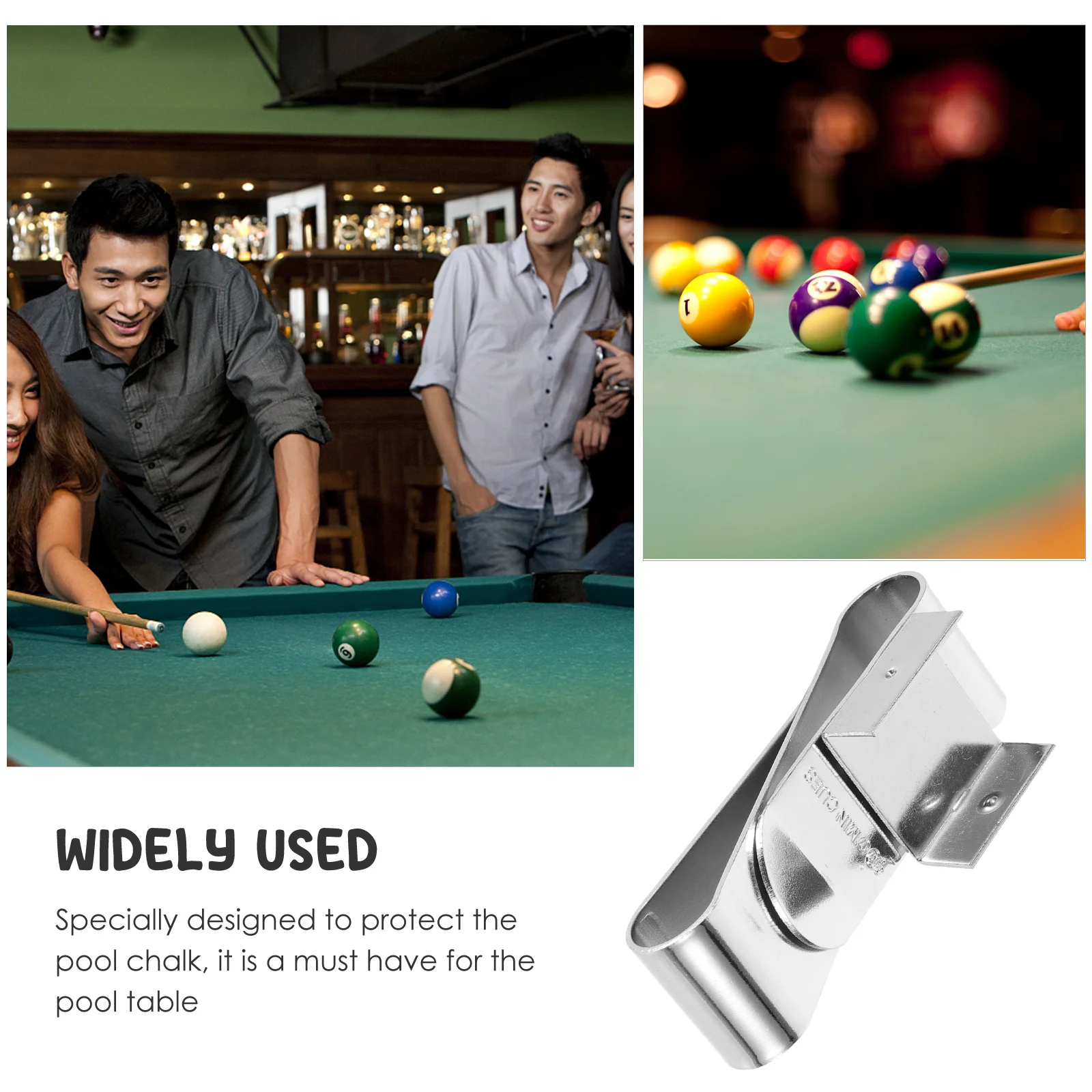 

1pcs Magnetic Pool Chalk Holder Clamp Billiard Snooker Cue Accessories Durable Portable Table Game Supplies Chocolate Clip