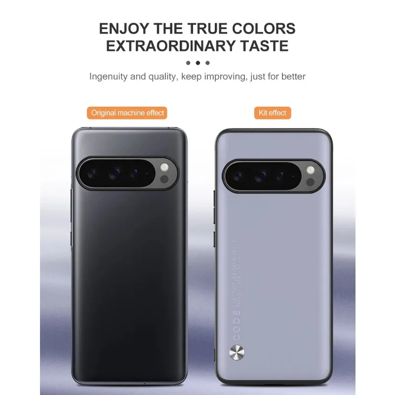 حافظة لهاتف جوجل بيكسل 10 برو XL حافظة هاتف جلدية PU عادية لهاتف Pixel10Pro XL غطاء غير لامع من السيليكون المقاوم للصدمات حافة ناعمة الغطاء الخلفي