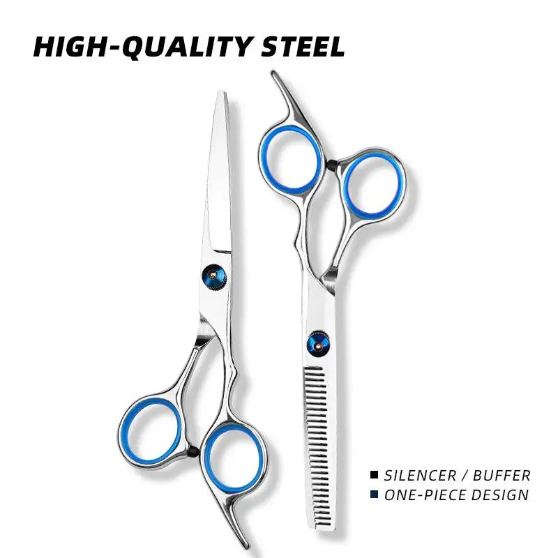 Professionelles Friseurscheren-Set 6 Zoll Inklusive Schneidescheren und Effilierscheren für Friseursalon, Barbier und Haarpflege zu Hause – Detail 10