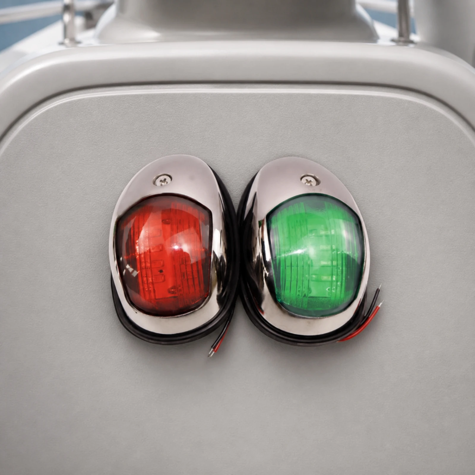 2 Pieces LED Navigation Light Corrosion-Resistant Marine LED Navigation Light with Stainless Steel Housing Slim Bright view 4
