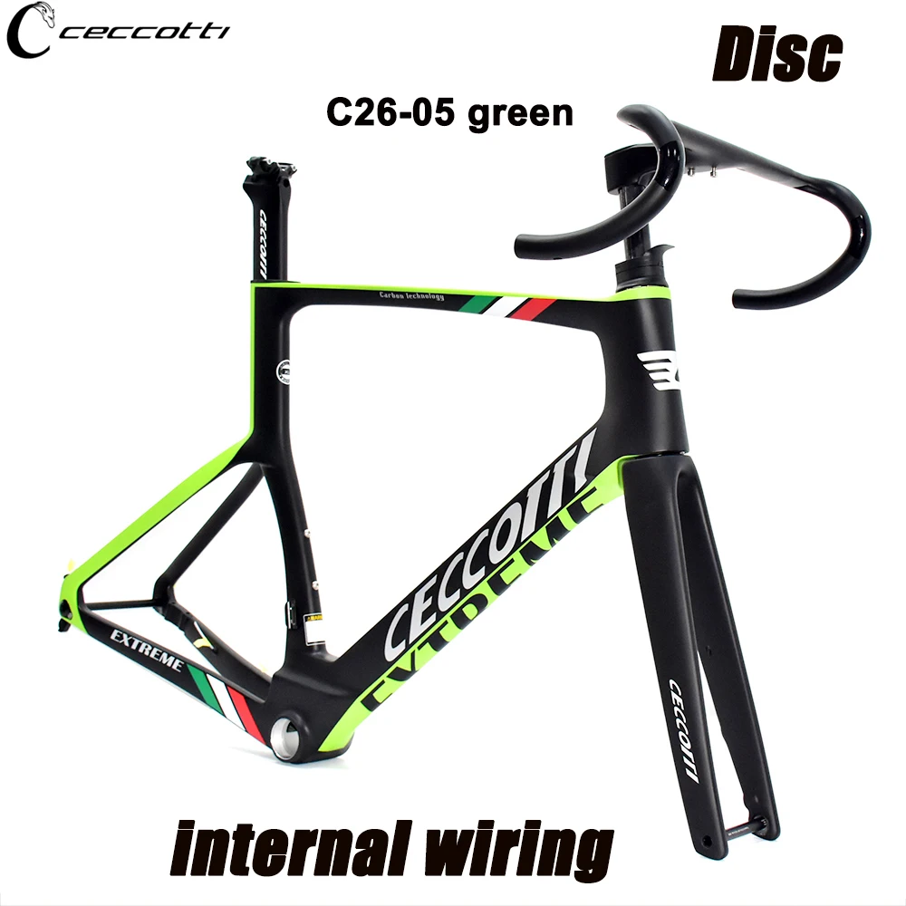 

Stronger Tube Road Bike Carbon Frame With Internal Wiring Design And Disc Brake 700C bicycle Frameset