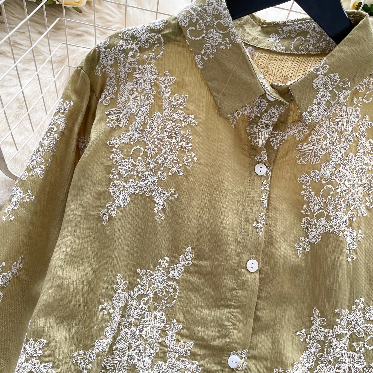 Hotsweet vintage mangas compridas botão bordado fino topo francês streetwear moda sexy high street outono camisetas