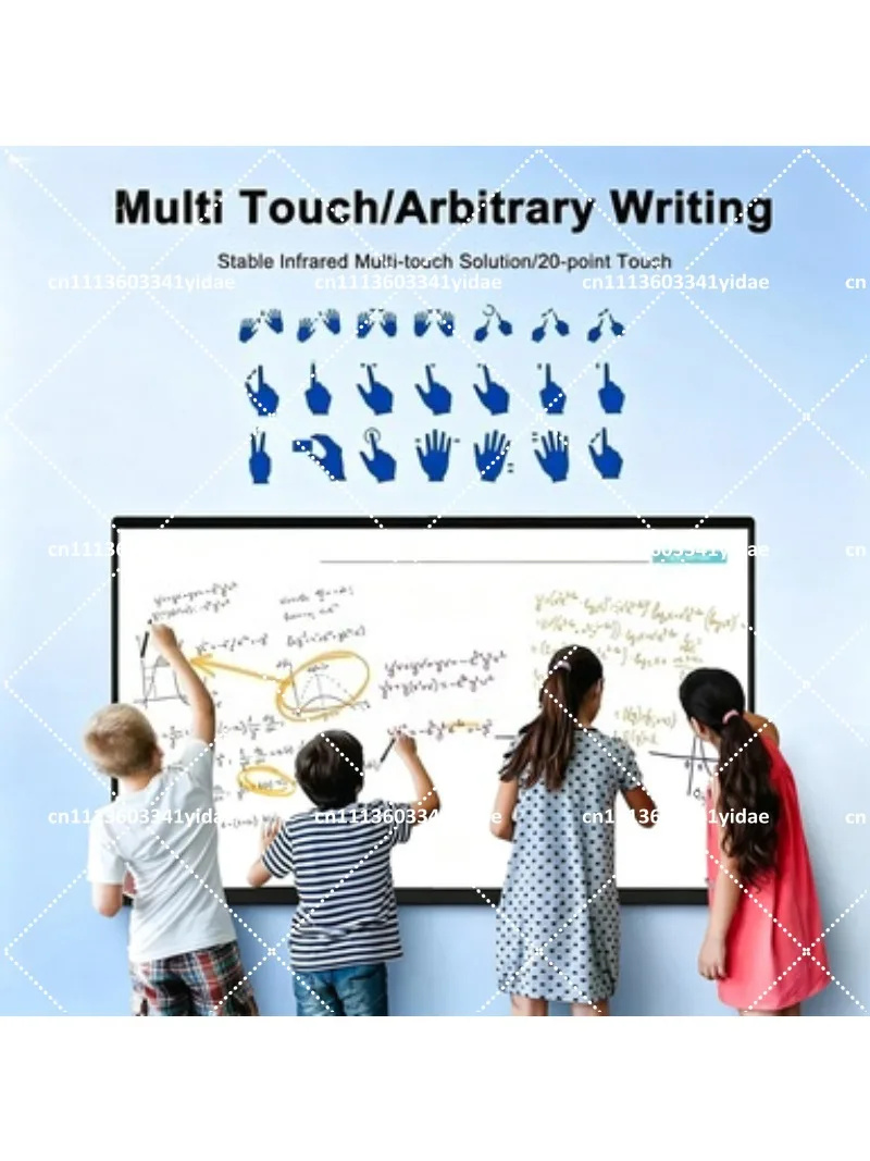 65 85 100 Inch LCD Touch Screen TV Flat Panel Interactive Whiteboard Digital Smart Board for Classroom