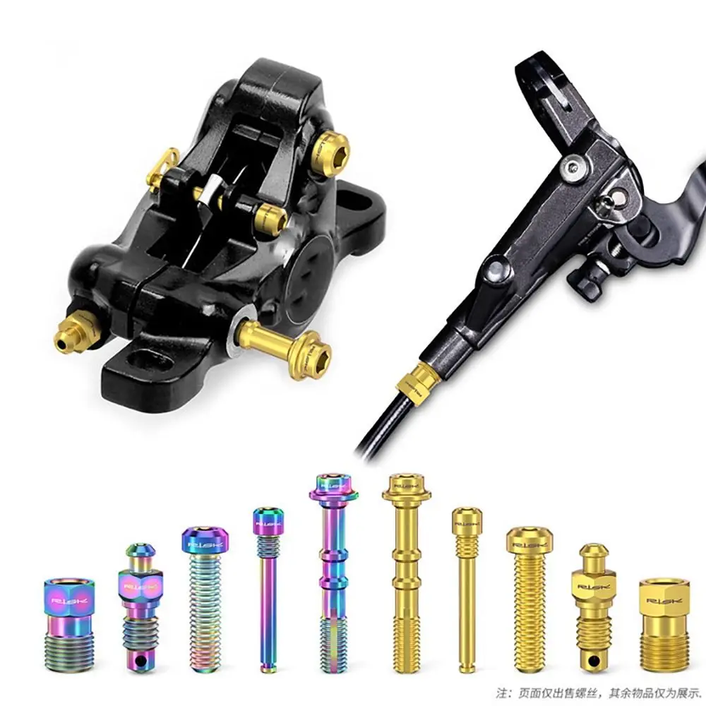 1 Set Titanium Alloy Bicycle Oil Disc Screws Multicolor Gold Bike Accessories Split Oil Tank Fixing Bolts M4/M6/M8