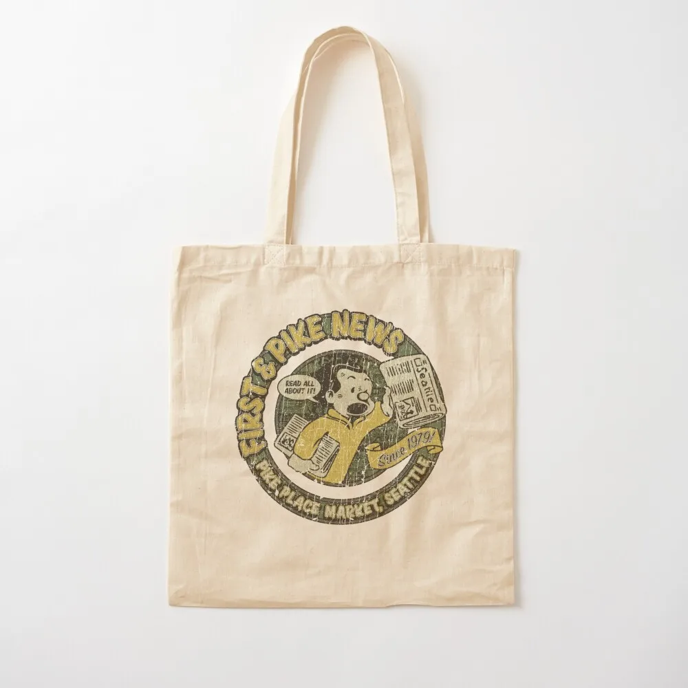 First & Pike News Seattle Tote Bag Customizable tote bag custom tote bag women Candy bags