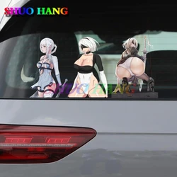 NieR Automata 2B Render Anime Sexy Girl Bumper Motorcycle Fashionable Decal Car Stickers JDM Car Accessories Cartoon Graphics