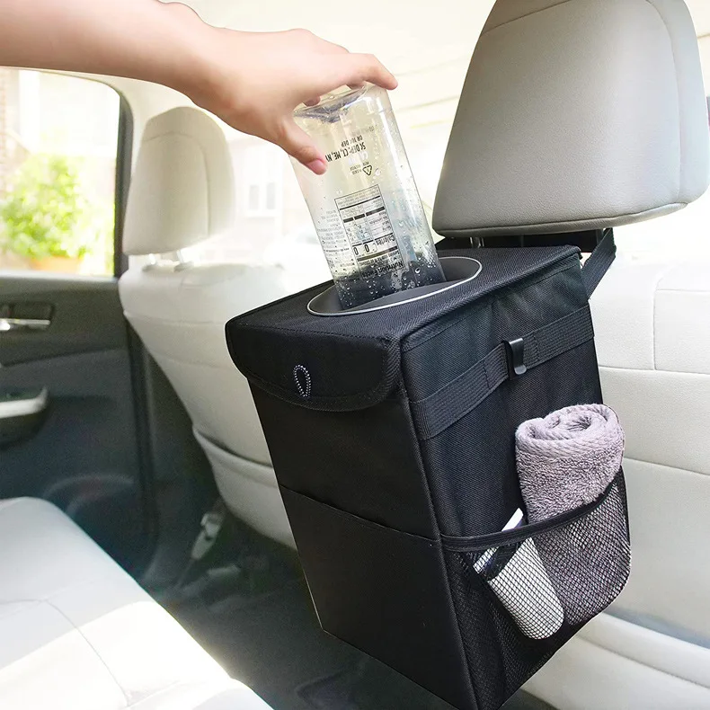 

1p Car Interior Folding Car Trash Can Storage Bag Car Trash Bin Organizer Garbage Automobile Storage Bucket Waterproof Portable