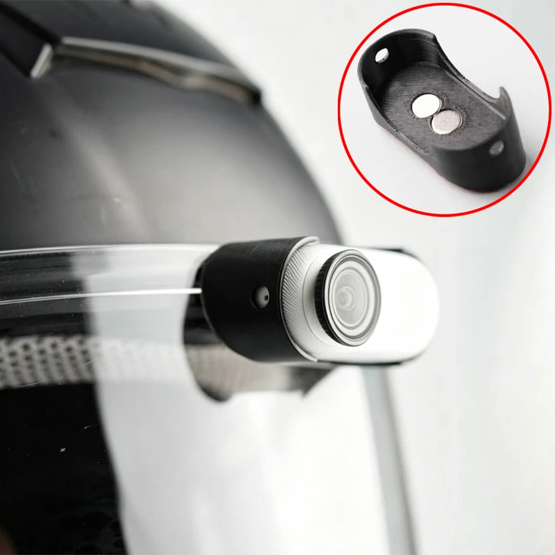 1PCS Universal Helmet Visor Mount For Insta360 Go3/Go3s Action Camera Magnetic POV Bracket 3D Printed Riding Shooting Accessory
