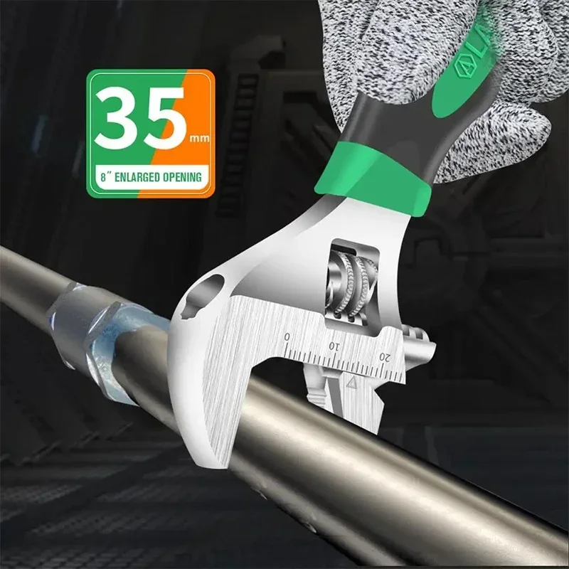 6 Inch Mini Adjustable Open-end Wrench Enlarge Open Multifunction Monkey Spanner Universal Car Tool Short Handle Pipe Pliers