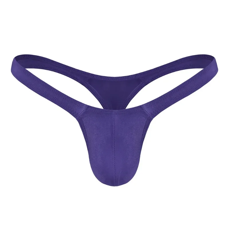 Sexy Solid Color Thongs Low-Rise Simple T-Back Thong Bluge Pouch Briefs G-String Bikini Underwear Pump Man Thong For Men