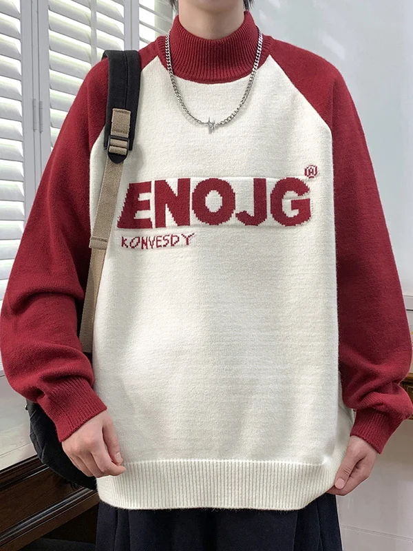 

Подростковый свитер в стиле преппи для мальчиков: теплая верхняя одежда, не скатывается, трикотажный, удобный, свободный крой, повседневный, с длинными рукавами