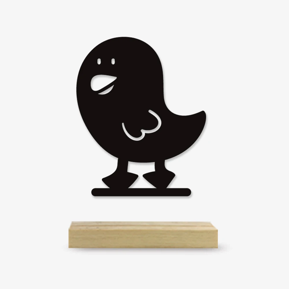 

Simple Ducklings With Wood Base Tin Ornament With Wood Base Iron Sculpture Handicraft With Wood Base Office Desk