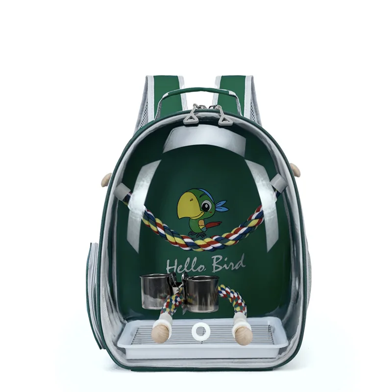 

Portable Bird Clear Backpack Parrot Small Pet Carrying Bag Accessory Birdcage Bird Travel Backpack Carrying Feeder