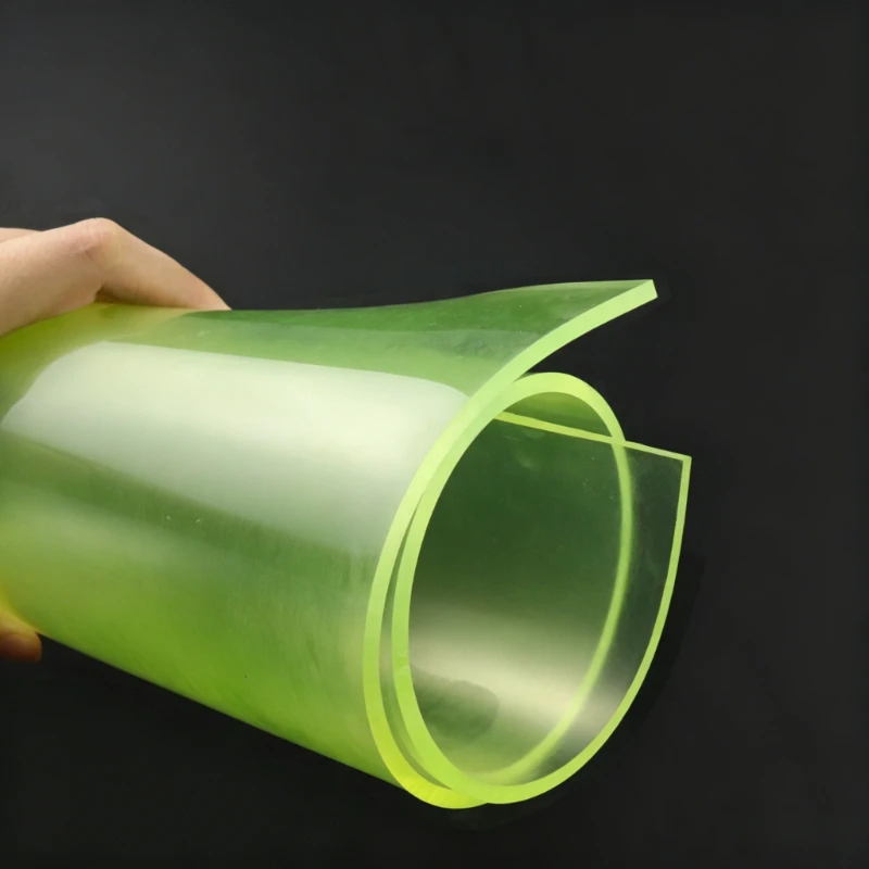 PU Polyurethane Sheet Shore A 80-85 Yellow-Green board 100x100 200x200 300x300 400x400 500x500mm Thick 2mm 3mm 4mm 5mm 6mm -12mm