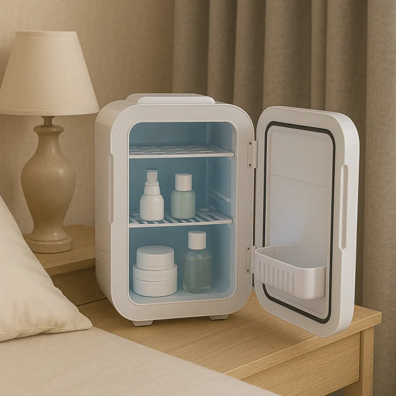 Single-core Digital Display 8L Dual-purpose Refrigerator Small Dormitory Home Car Beauty Mini Refrigerator.