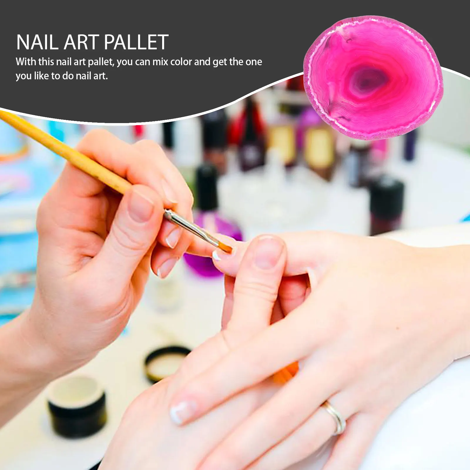 

1pc Nail Art Makeup Palette Mixing Tray Color Plate Manicure Tools Storage DIY Round Dish Suitable for Nail Polish Foundation