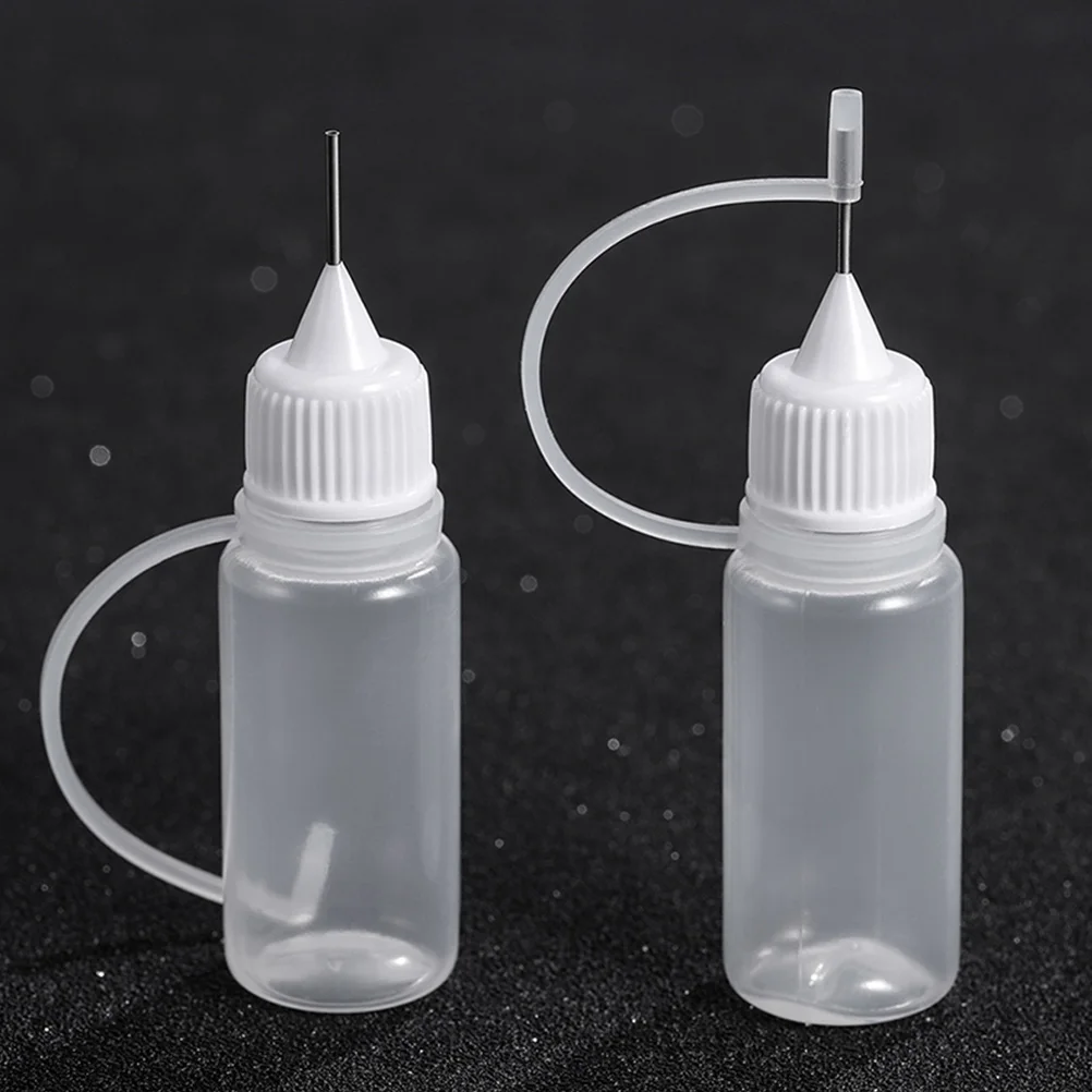 

20 pcs Needle Tip Glue Bottles Small Squeeze Bottles For Diy Paint Oil Dispensing Portable Liquid Applicator Container