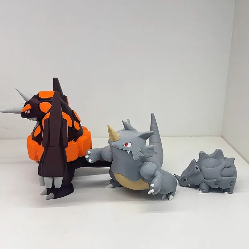 طباعة ثلاثية الأبعاد بمقياس 1/20 WorldRhyhorn Rhydon Rhyperior Pokémon Game الأجهزة الطرفية مجموعات PLA نموذج سطح المكتب زخرفة الديكور