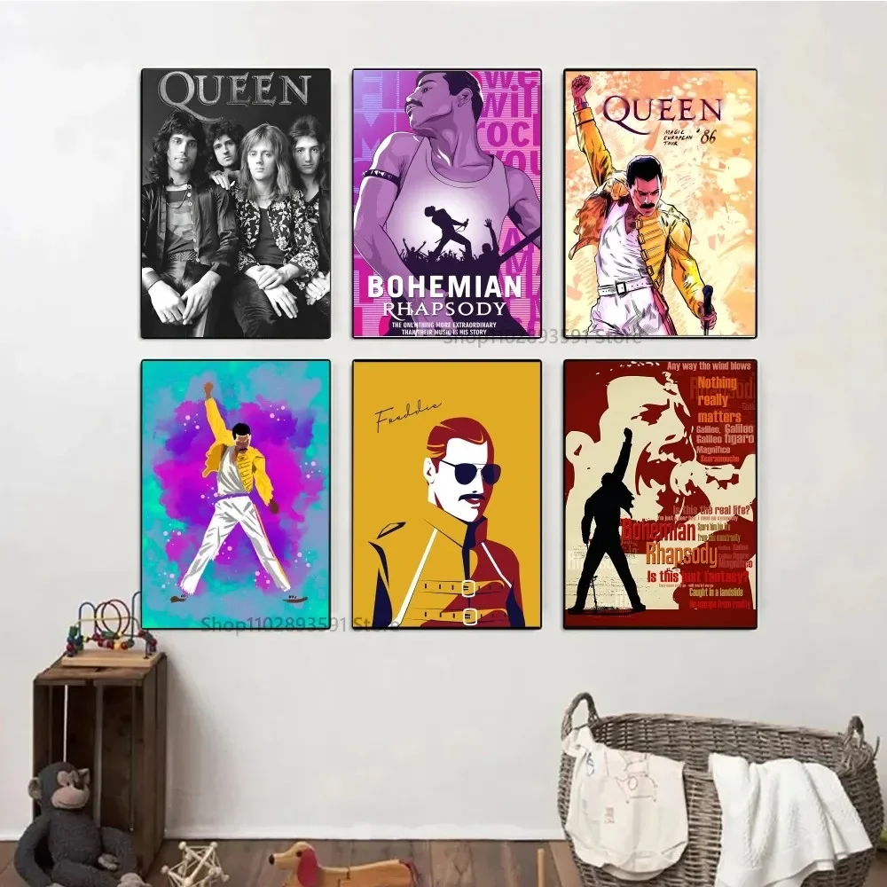 ملصق رابسودي بوهيمي ، ملصقات جدارية ، جداريات فنية ، لوحة كاواي عالية الدقة ، فريدي ميركوري ، كوين ، هدايا ، 1 *