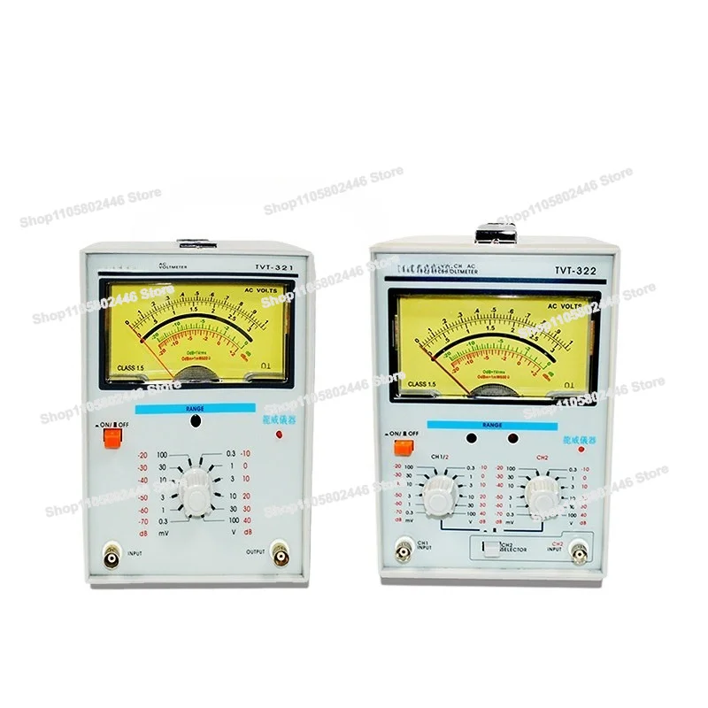 322 Digital AC Millivolt Meter Dual Channel, High Precision Digital Display Single and Double Pointer Voltmeter
