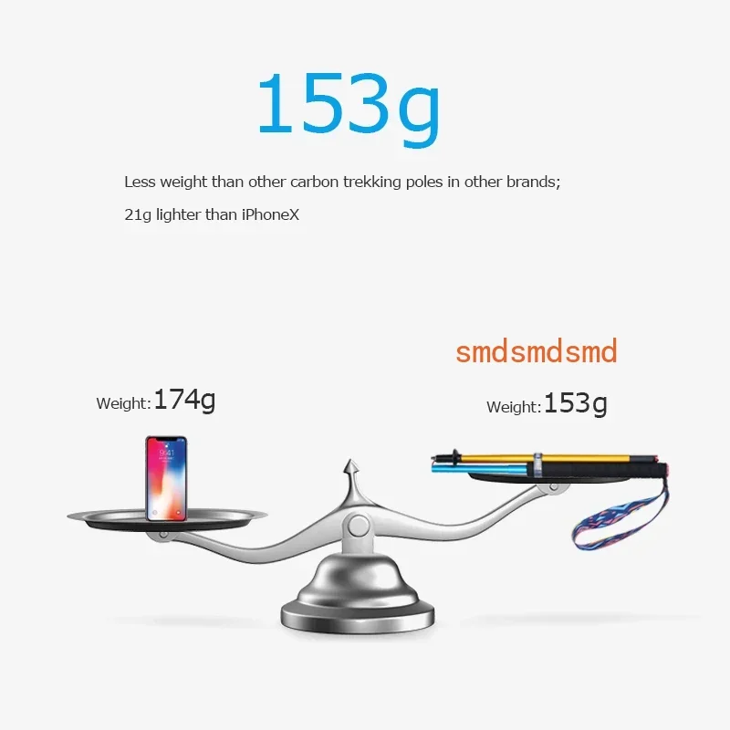 E4201 New E4204 Lightweight Folding Collapsible Quick Lock Trekking Pole Hiking Trail Running Walking Stick Carbon Fiber