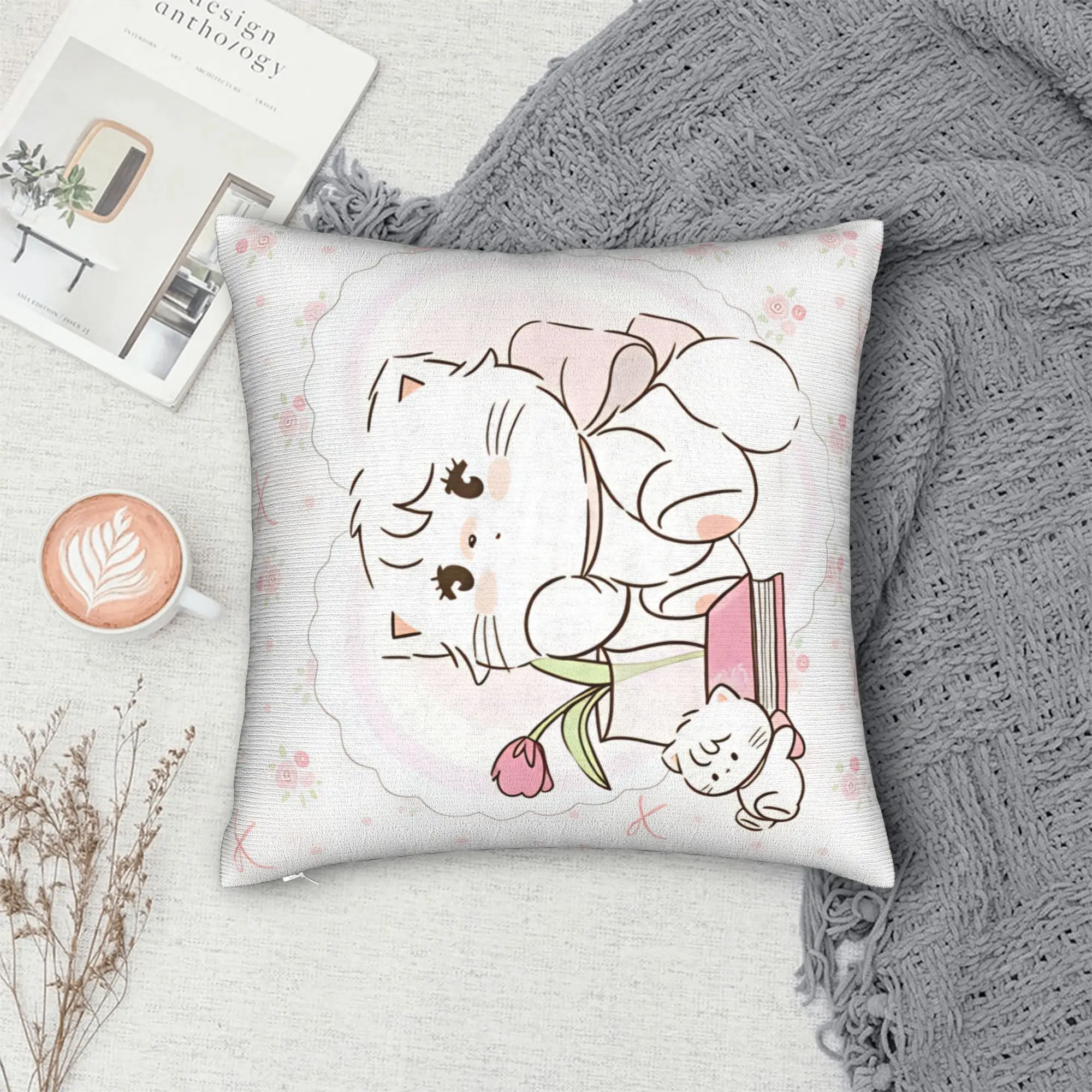 Mikkos Mousses Pillowcases  Novelty Pillow Case For Living Room Bed Chair Print Pillow Cover
