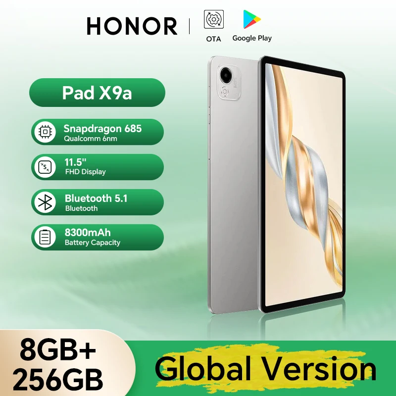 オリジナルグローバル版 HONOR Pad X9a 8GB+256GB 11.5インチ 2.5K 120Hz LCDスクリーン 8300mAhバッテリー 35Wスーパーチャージ WiFi Android