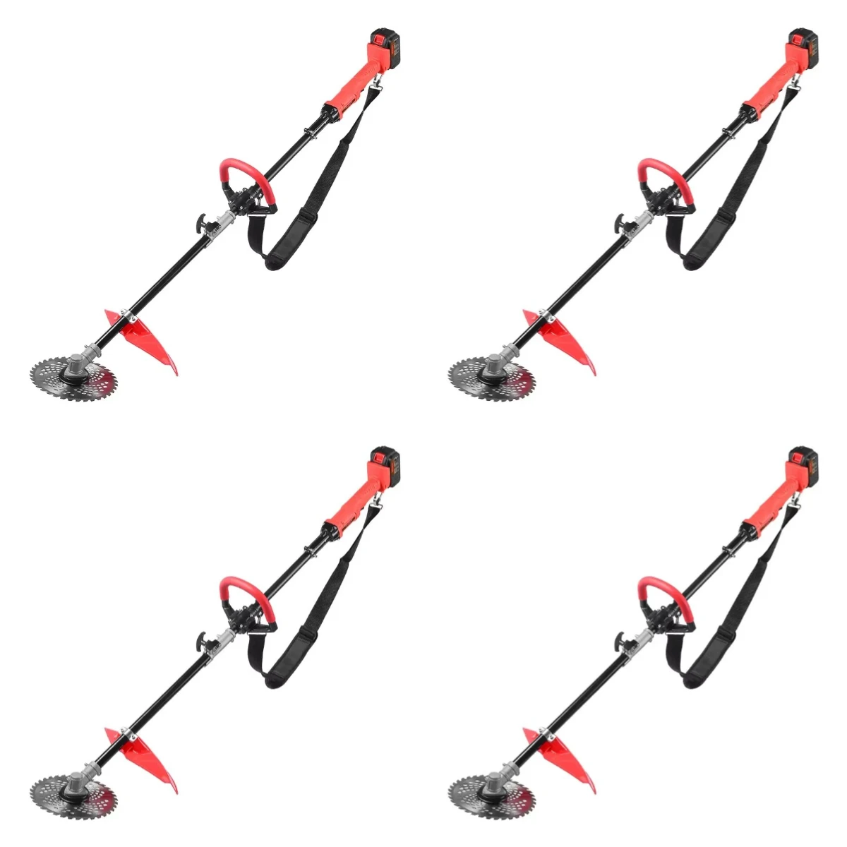 Retractable Backpack Lawn Mower Rechargeable Portable Grass Trimmer 60cm Adjustable Length for Farm Garden Household