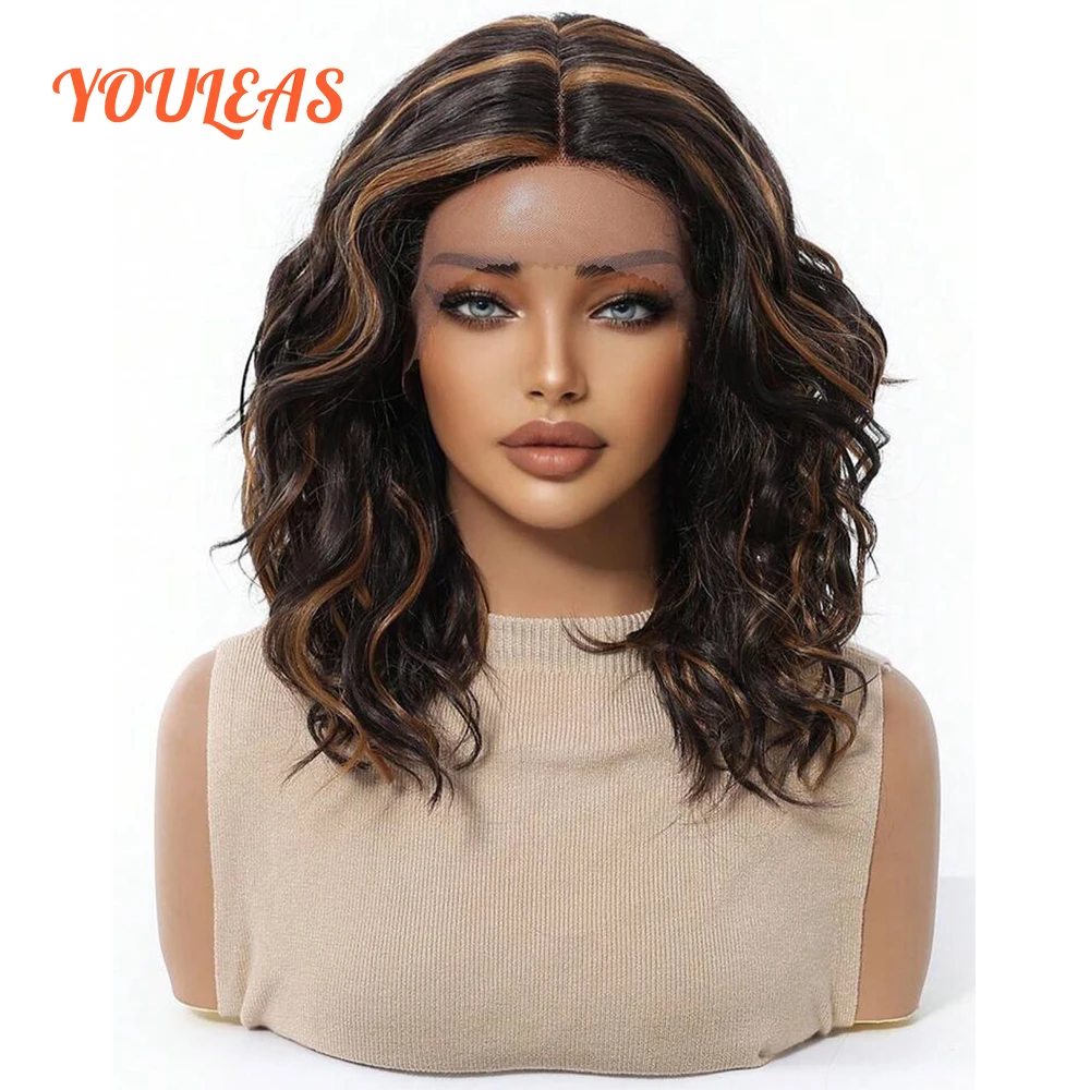 

Ombre 1b/30 Brown Color Loose Wave Human Hair Wig 13x4 Lace Frontal Glueless Wig 100% Human Hair Highlight Wigs Ready To Wear