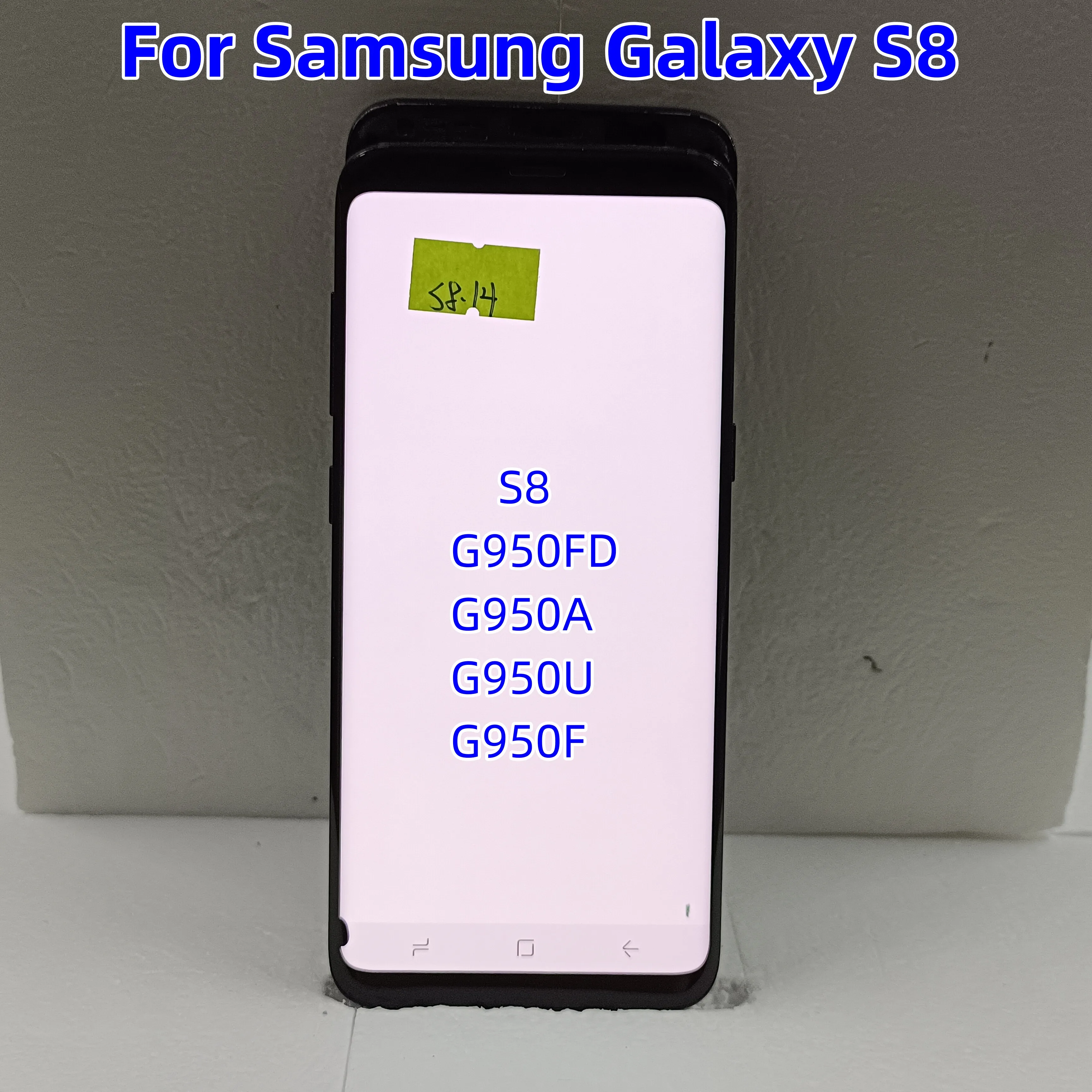 

100% Tests Display For Samsung Galaxy S8 LCD Digitizer Touch Screen S8 LCD SM-G950FD G950A G950U G950F Touch Panel With Frame