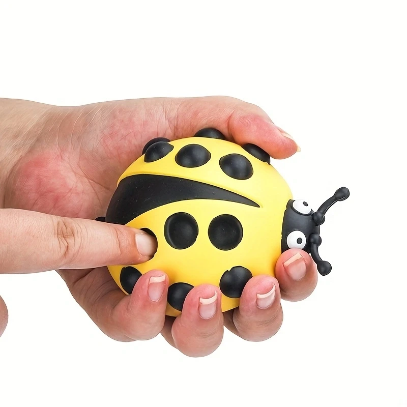 3D ladybug decompression toy, pressure bubble decompression ball, pinch ball decompression toy