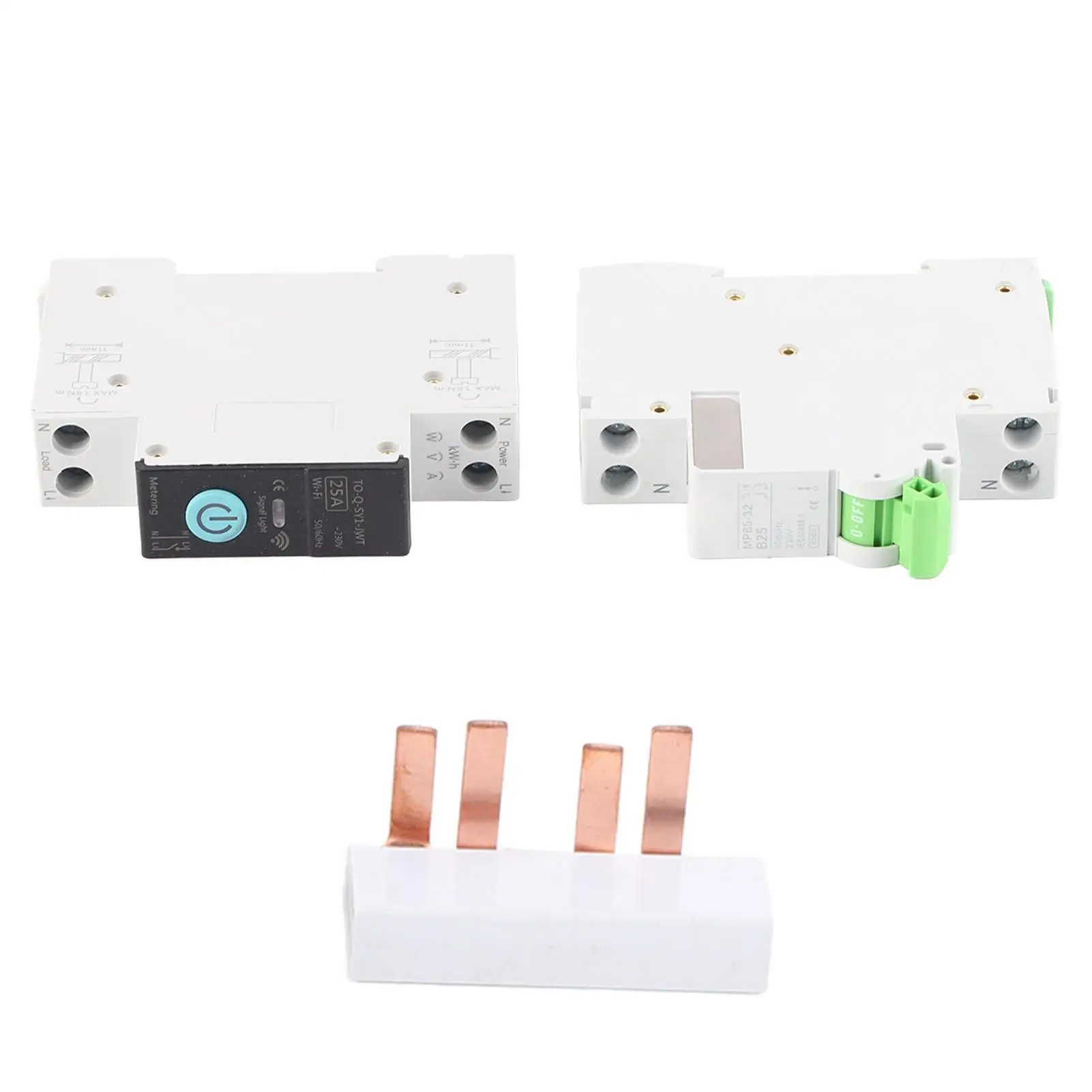 WiFi Smart Circuit Breaker 25A 230VAC with Remote Control and 3 Timing Modes - 6KA 1P+N PA66 Housing for Appliances